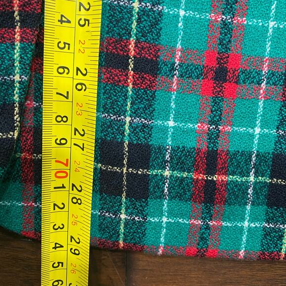 Vintage Pendleton Womens Green Red Christmas Plaid Wool Blazer Sport Jacket 6 - Picture 8 of 8